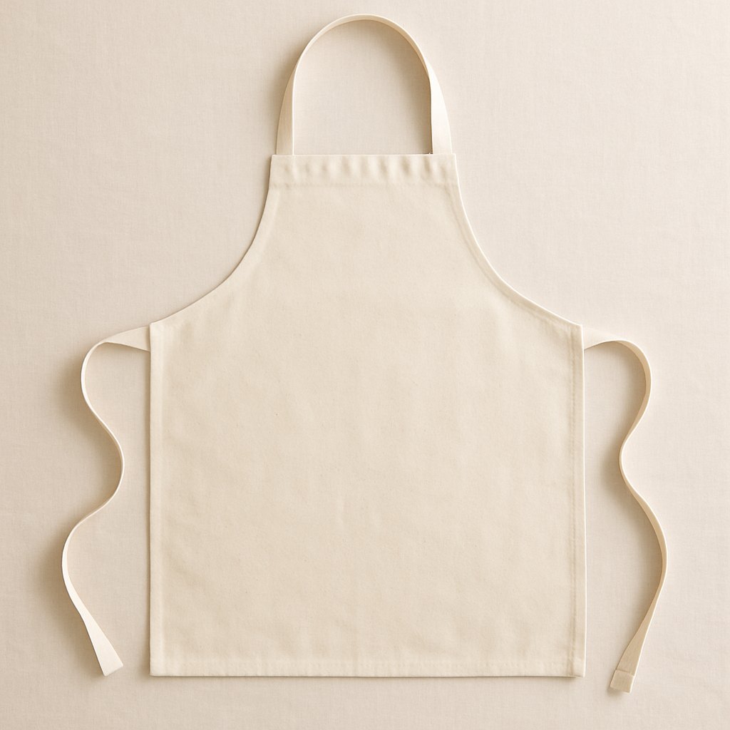 Cotton canvas apron, plain