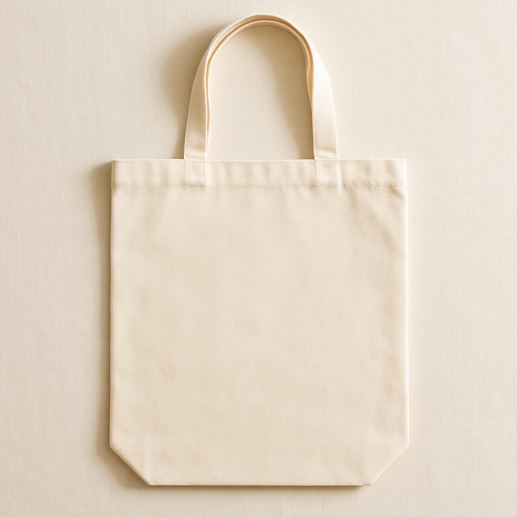 Embroidered monogram tote, plain
