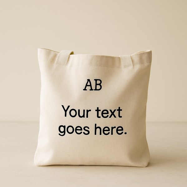 Embroidered monogram tote