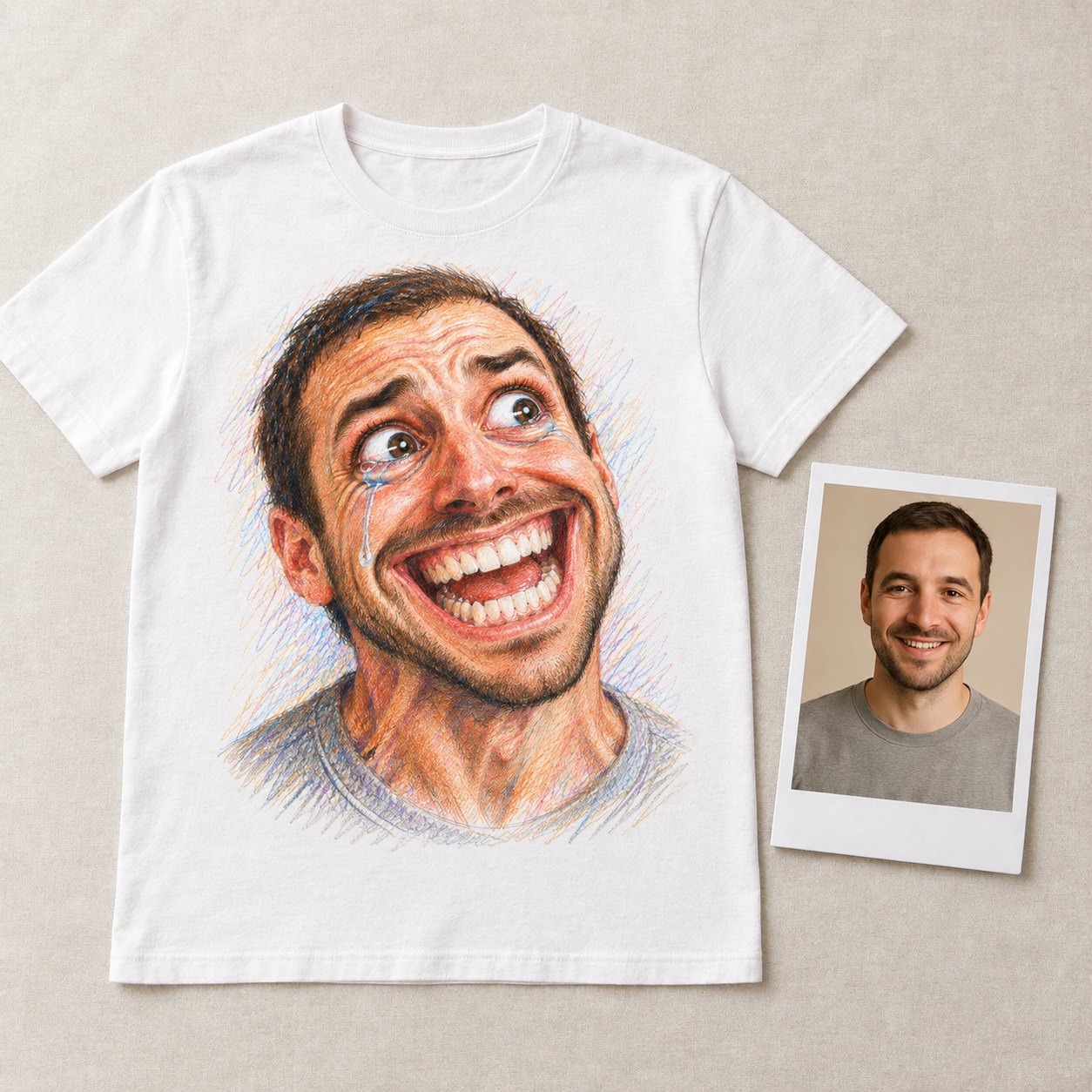 Rage face color pencil tee, photo 1