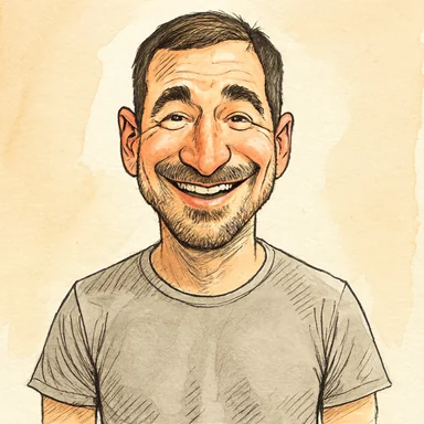 An invented face drawn in the Caricature style