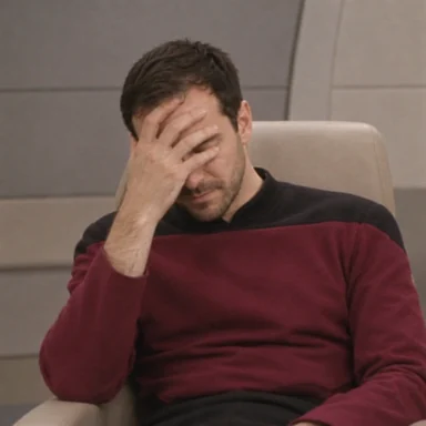 An invented face drawn in the Facepalm style