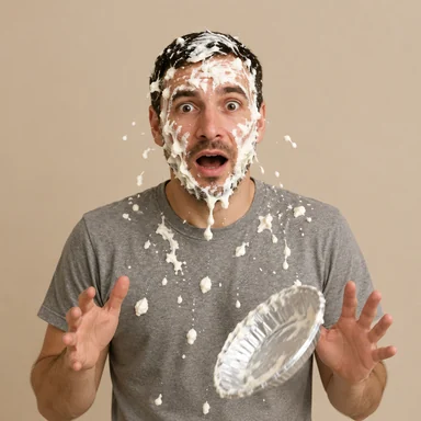 An invented face drawn in the Pie in the face style