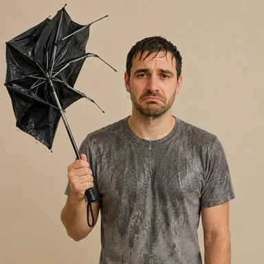 An invented face drawn in the Umbrella fail style