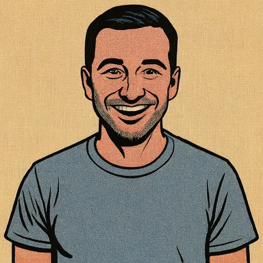 An invented face drawn in the Retro comic / pop art style