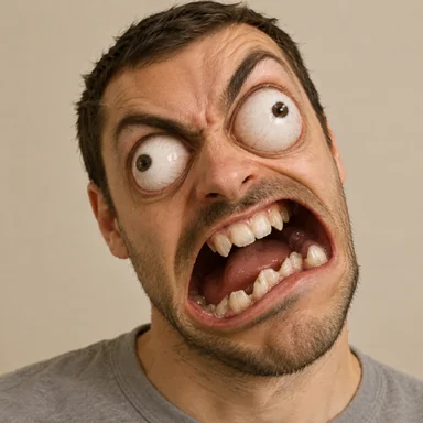 An invented face drawn in the Bilious style