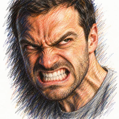 An invented face drawn in the Apoplectic style