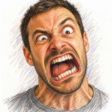 An invented face drawn in the Bilious style