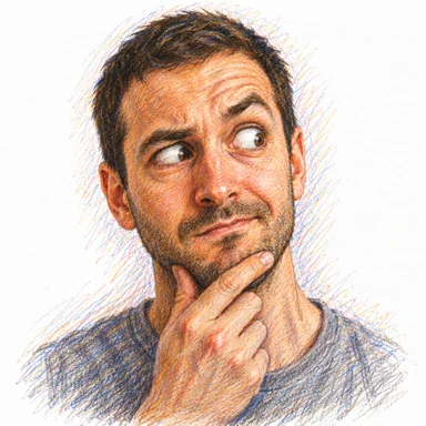 An invented face drawn in the Ruminant style