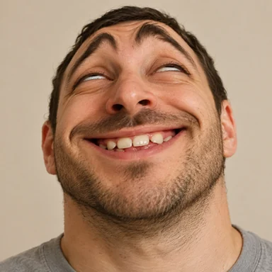 An invented face drawn in the Masturbatory style