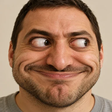 An invented face drawn in the Obsequious style