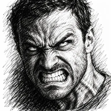An invented face drawn in the Apoplectic style
