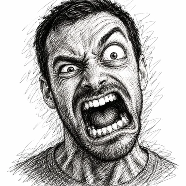 An invented face drawn in the Bilious style