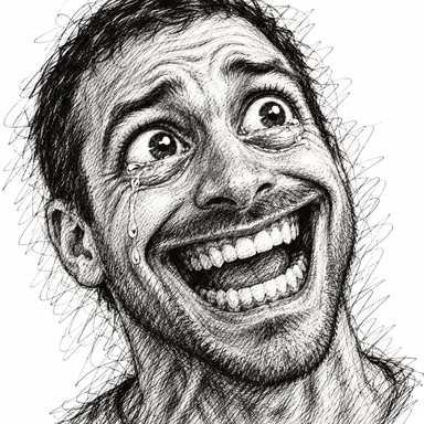 An invented face drawn in the Enraptured style