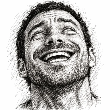 An invented face drawn in the Masturbatory style