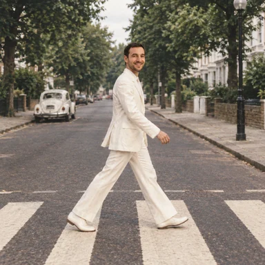 An invented face drawn in the Zebra crossing style