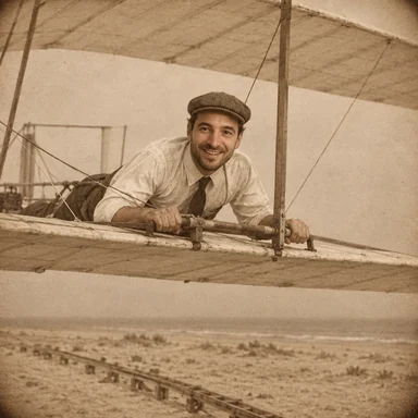 An invented face drawn in the First flight style