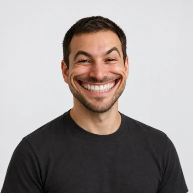 An invented face drawn in the Troll Face style