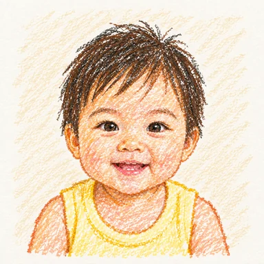 One photograph drawn as crayon